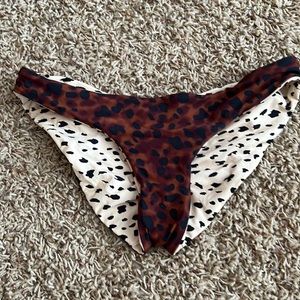PilyQ Cheetah Print Reversible Hipster Bikini Bottom